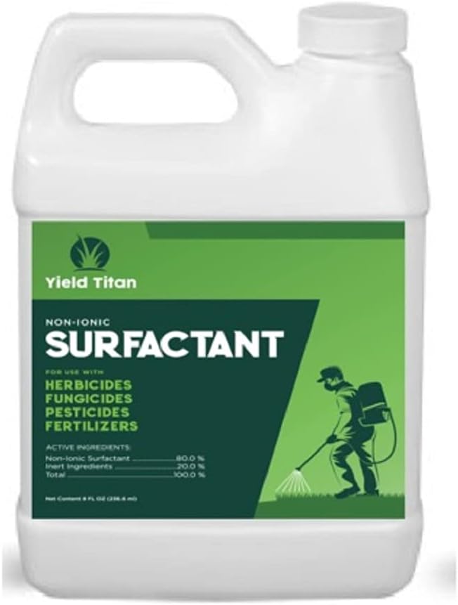 Yield Titan's Non-Ionic 80/20 Surfactant for Herbicides, Pesticides, Fertilizers and Fungicides to Increase Product Penetration 1 Pack of 8oz (8 OZ)
