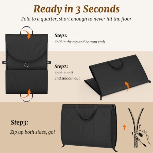 MISSLO 72" Wedding Dress Garment Bag for Travel with Loackabe-Self Zipper