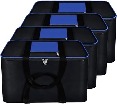 Storite 4 Pack Moisture Proof Nylon Underbed Storage Bag For Clothes Large