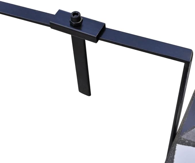 Garden Table Black and White Iron Frame Patio Table