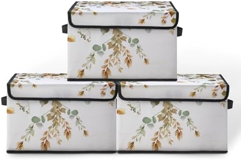 Stackable Clothes Storage Bins with Lids 3 Pack