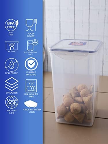 Lock & Lock Airtight Food Storage Container with Lid, 16.9 Cup, 1 Count (Pack of 3)