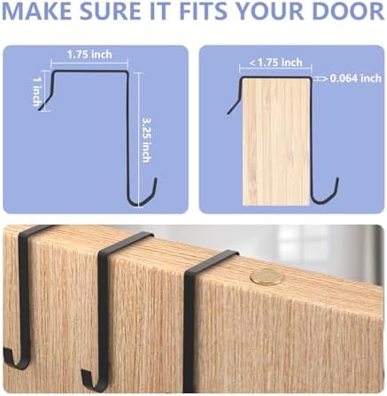 2 Pack Over the Door Shoe Organizers, Hanging Shoe Organizers Large Pockets | Shoe Holder Hanging Shoe Rack for Closet Shoe Organizer for Wall, Over Door Organizer with 28 Pockets for Boot, Sneaker Black