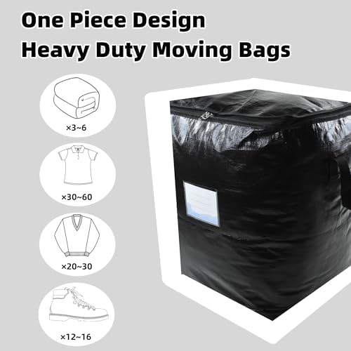 91L Storage Bags for Clothes, Moving Bags Heavy Duty Extra Large with Reinforced Handle, Storage Containers for Organizing Bedding, Blanket, Sheets, Pillows, Toys, Christmas Decorations