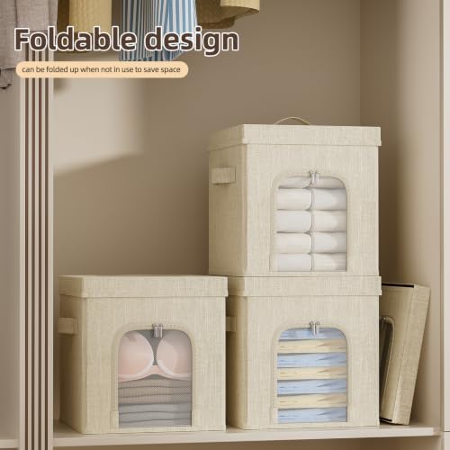 FHSQX Fabric Collapsible Storage Bins with Lids