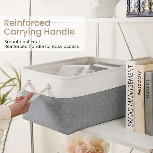 15.7x11.8x8.26 Inch Fabric Large Storage Bins with Handles 3 Pack