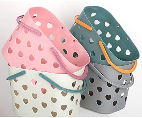 Portable Shower Caddy with Handle Plastic Shower Basket Organizer, Pink | Bathroom Caddy Storage Tote Cleaning Supply Caddy for College Dorm, Kitchen, Pantry, Garage