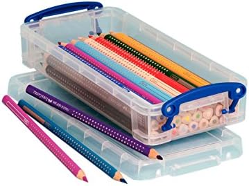 Really Useful Plastic Storage Box 0.55 Litre Clear (Pack of 10)