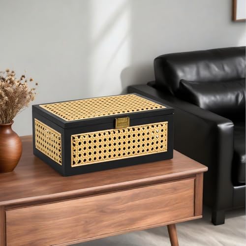 Rattan Storage Boxes Decorative Handmade Natural Wood Baskets
