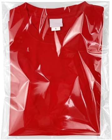 Yotelab Clear Self Sealing Cellophane Bags for Shirts, 10x14 Inch, 100 Pcs