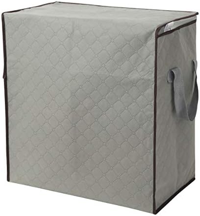 Szxc 2 Pack Foldable Large Storage Bags - Horizontal + Erect for Comforter Blanket Quilt Clothes Pillow, Clear Window & Handles, Closet Under Bed Organizer