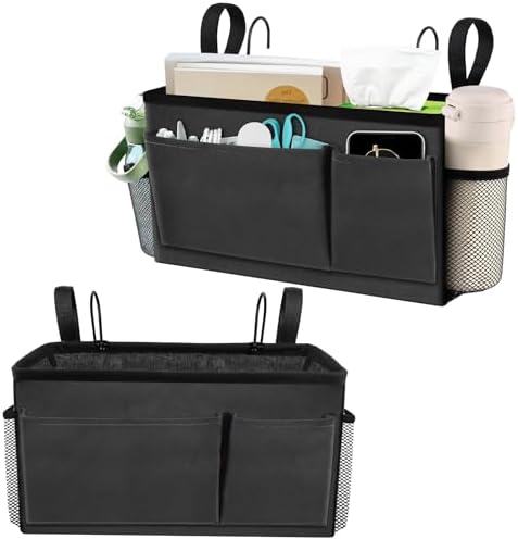 BlissTotes Bedside Caddy, Dorm Storage with Pockets, Bunk Bed Accessories