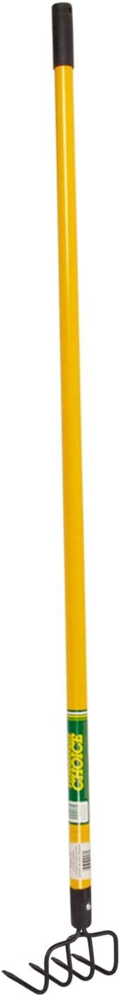 Professional's Choice 54" 4-Prong Fiberglass Cultivator - 14 Gauge Steel Head