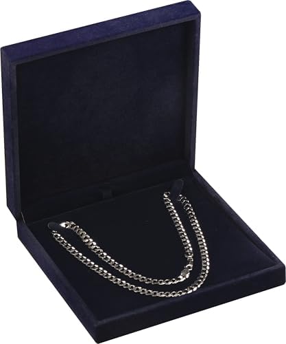 LAODA Navy Blue Velvet Big Necklace Gift Box Choker Pearl Chain Storage