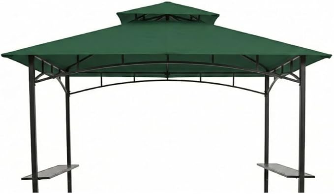 Garden Winds Custom Fit Replacement Canopy Top Cover Compatible with Aldi Gardenline Belavi 8' x 5' Grill Gazebo – Green