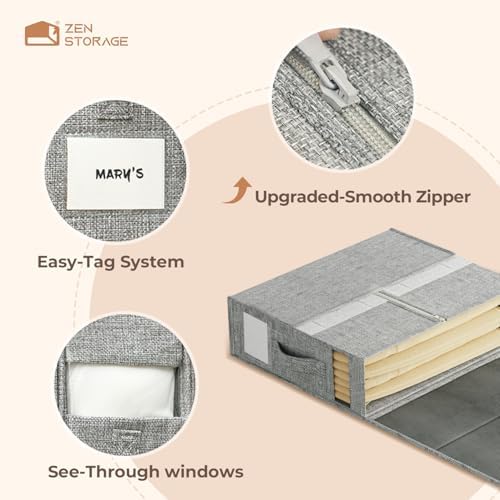 Sheet Organizers and Storage for Linen Closet, 6Pack Grey