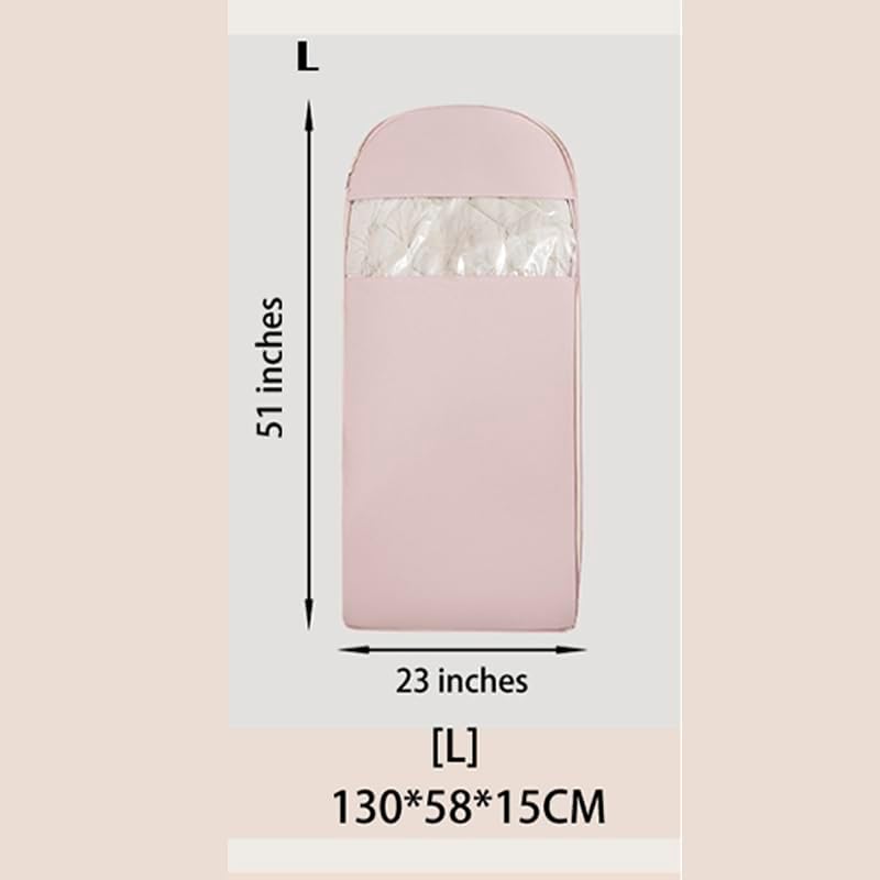 Space Saving Hanging Garment Bag with Self Compression Zipper。
