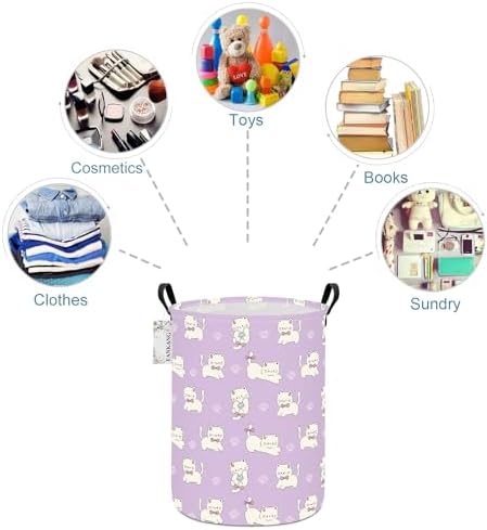 Cat Storage Bin Foldable Nursery Organizer Basket | Foldable with Waterproof PE Coating Organizer Bin for Kids Boys and Girls,Office,Bedroom,Clothes