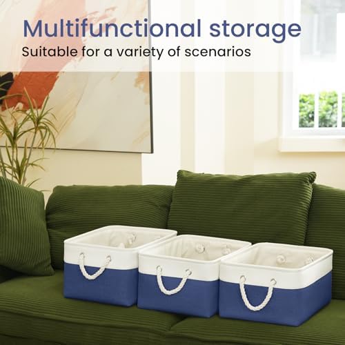 15.7x11.8x8.26 Inch Fabric Large Storage Bins with Handles 6 Pack