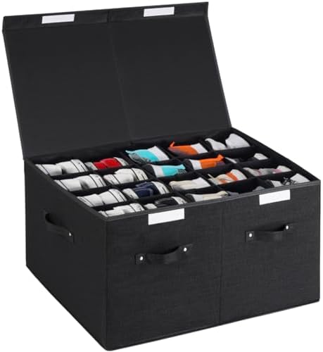Large Shoe Organizer for Closet Fits 20 Pairs, Shoe Storage Box Bins