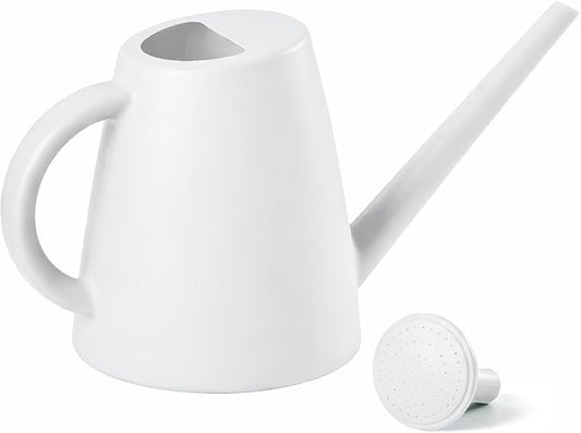 Indoor and Outdoor Watering Can - Long Spout -1/2 Gallon (64oz) - White