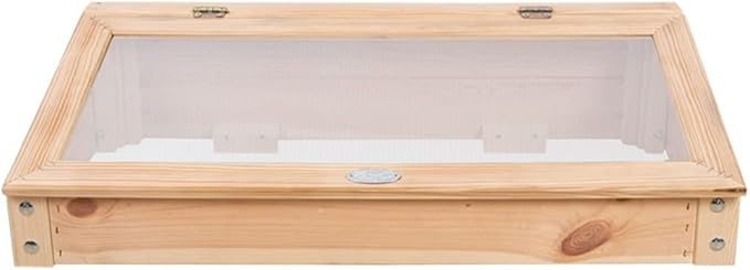 Esschert Design Small Wood & Polycarbonate Cold Frame - Light Brown
