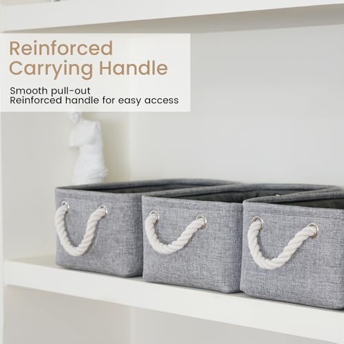 11.8x7.9x5.2 Inch Fabric Small Storage Bins with Handles 1 Pack
