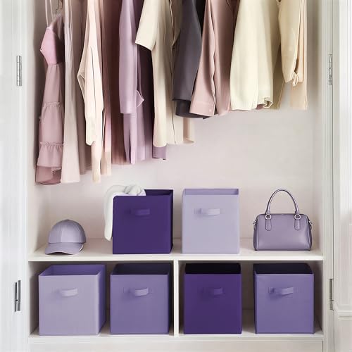Cupic Cupid 6-Pack 11x11 Cube Storage Bins, Cube Bins, Purple Gradient