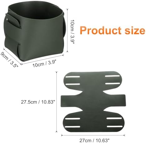 uxcell Valet Tray Organizer, PU Leather Desktop Storage Organizer Box Tray Entryway Table Bedside Nightstand Catchall Vanity Tray for Jewelry Key Coin Watch Wallet (Green)