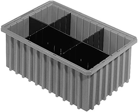 Akro-Mils 41166 6 Pack Plastic Divider for Akro-Grid Slotted Stackable Dividable Storage Tote Container Box, Compatible with 33166, Short Divider