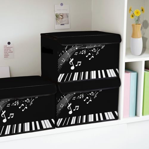 Stackable Clothes Storage Bins with Lids 3 Pack