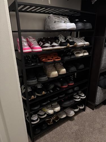Jripae 5 Tier 32.5*10.5*30.3in Bamboo Shoe Rack for Closet Entryway Bedroom