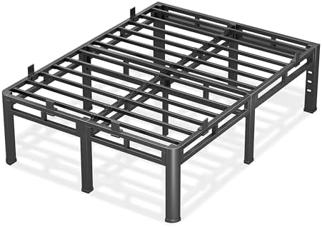 20 Inch Queen Size Bed Frame,Double Layer Heavy Duty Metal Platform Tall