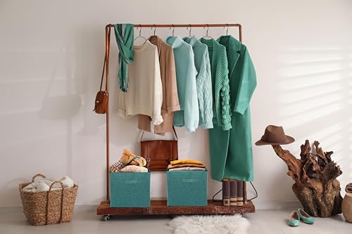 Simple Houseware 15" x 13" Foldable Fabric Storage Bin with Handles, 2 Pack
