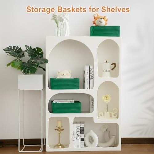 3Pack Small Woven Storage Baskets for Shelves Organizing