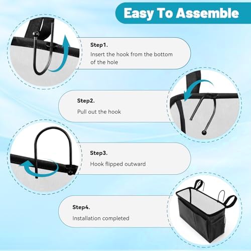 BlissTotes Bedside Caddy, Dorm Storage with Pockets, Bunk Bed Accessories
