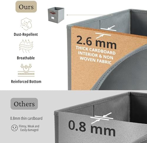 DECOMOMO Storage Bins, Storage Baskets for Shelves