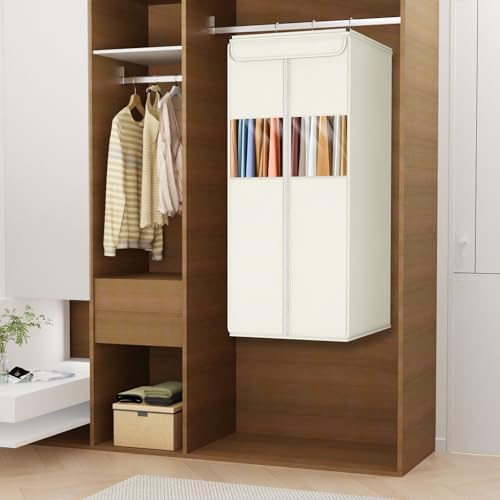 Zilink Garment Storage Bags for Hanging Clothes Suit Garment Bag 40in Beige