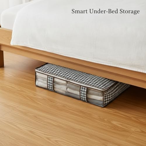 Slim Under Bed Storage Bag, Low Profile Zippered Polyester Organizer for Bedding & Clothes, Fits Tight Spaces (1 Pack)