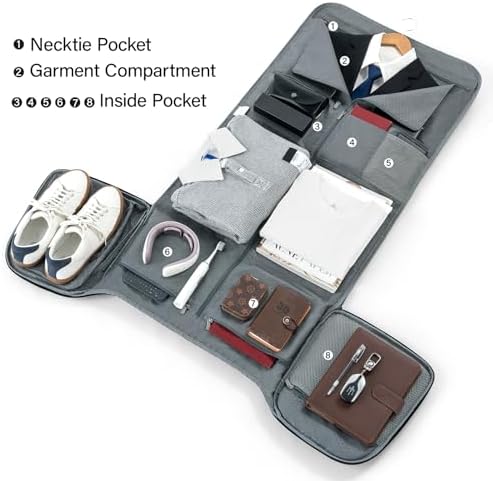Hanke Garment Bags for Travel, 55L Carry on Convertible Garment Duffle Bag