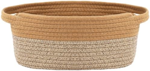 JMvicyroam Small Woven Basket, Empty Gift Basket, Jute&Brown/1 Pack