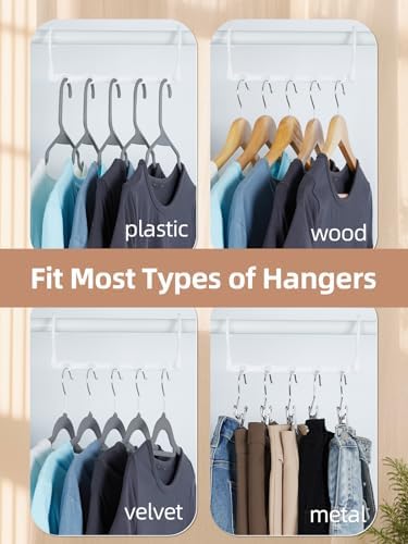 HOUSE DAY Space Saving Hangers 8 Pack, Closet Organizers and Storage