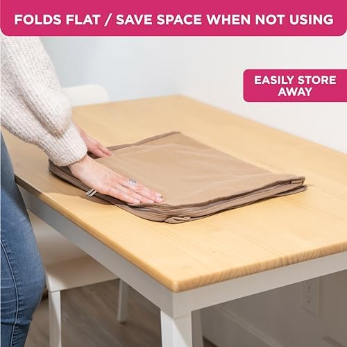 Cedar Clothes Storage Bag Organizer, Protects From Moths, Set of 2, Beige