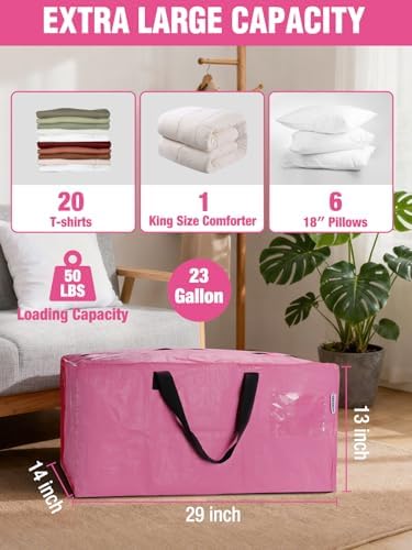 WORKPRO 8 Pack Extra Large Moving Bags with Backpack Straps & Handles