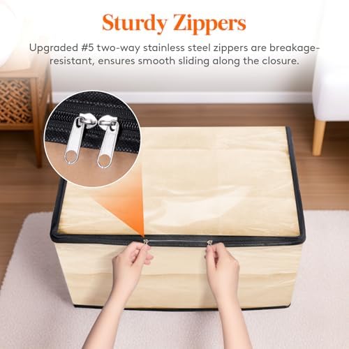 Lifewit 6 Pack Clear Clothes Storage Bags, 90L Blanket Storage with Zipper