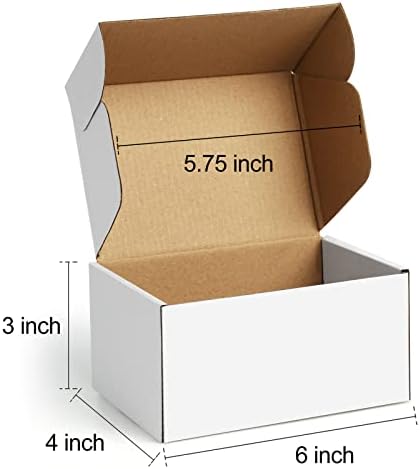 Shipping Boxes 6x4x3 inches, Small Boxes for Packaging 25 Pack