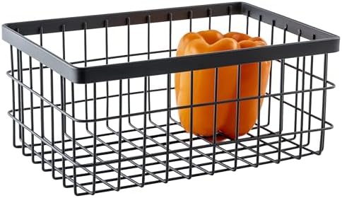 G.E.T. 9" x 6" Silver Rectangular Storage Metal Basket