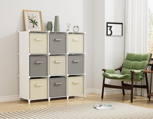 HOMIDEC Closet Organizers and Storage, 9 Cube Storage Organizer, White