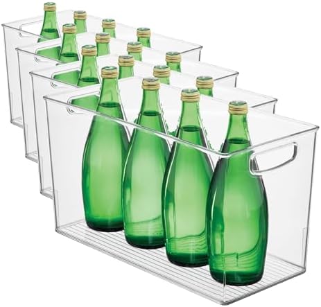 iDesign Recycled Plastic Pantry Storage Bin - Linus Collection - Clear (Pack of 4)