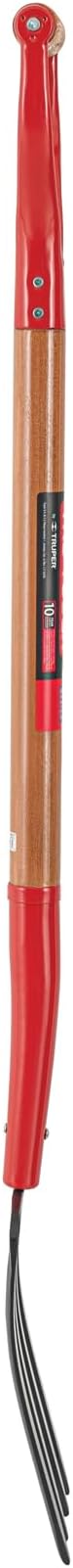 Truper Spading Fork, 4-Tine Steel Head, 30-Inch, Wood D-Handle, Heavy-Duty Garden & Landscaping Digging Fork (Model 30293)